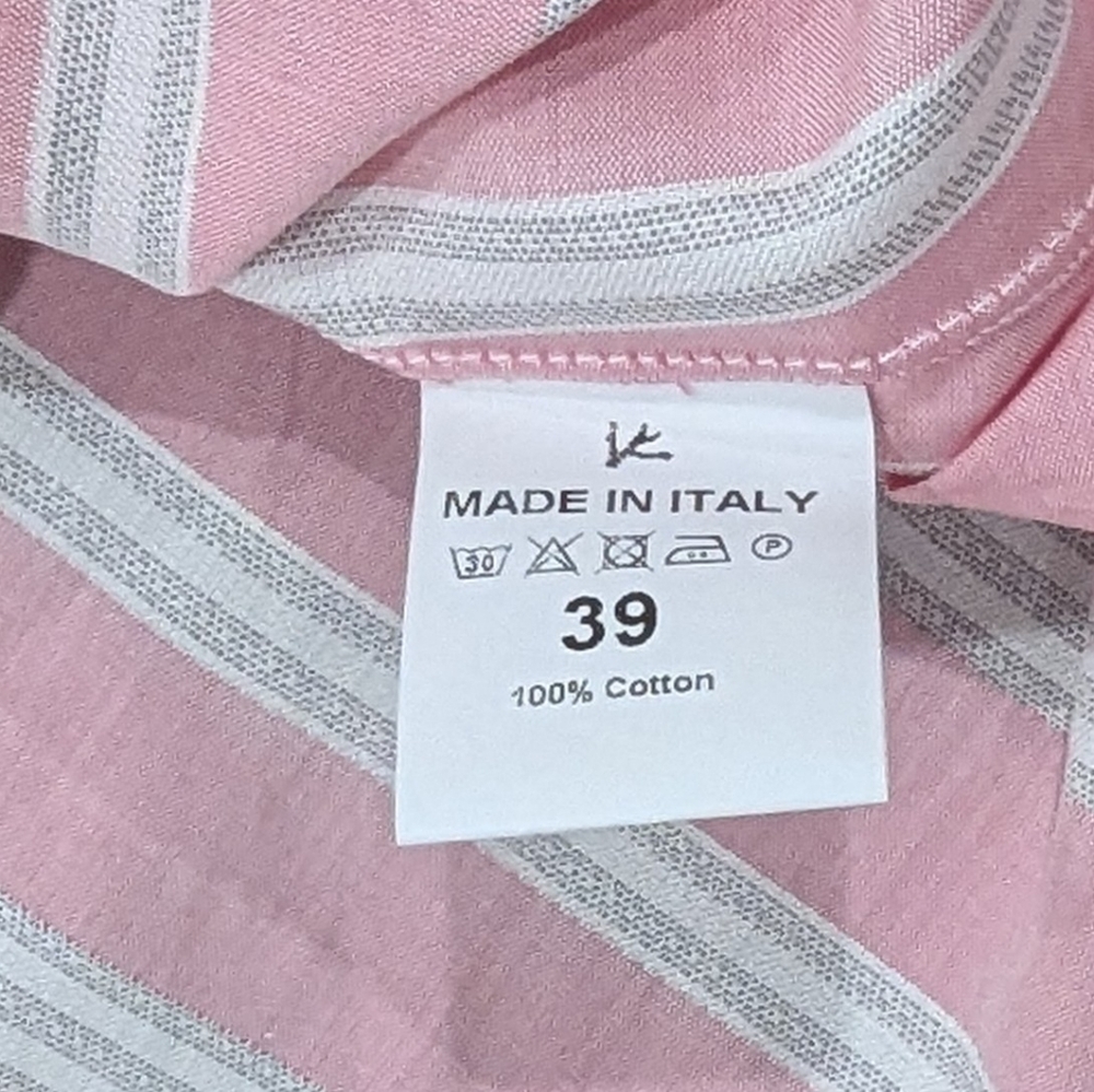 Mens Isaia Multi Striped Dress Shirt Pink/Multi 39 US 15.5 - Picture 5 of 6